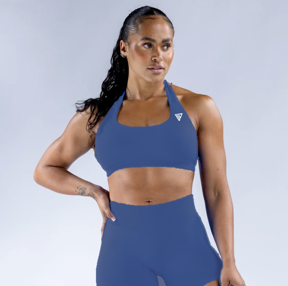 REFINE DUSTY BLUE SPORTS BRA